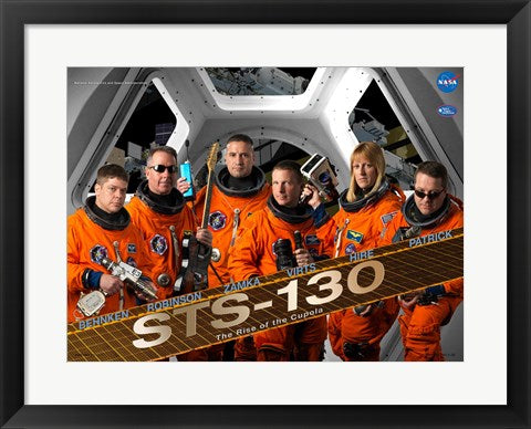 Framed Art STS130 Mission Poster Wall Decor 18x24 Artwork