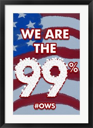 Framed Art We are the Ninety Nine Wall Decor 18x24 Artwork