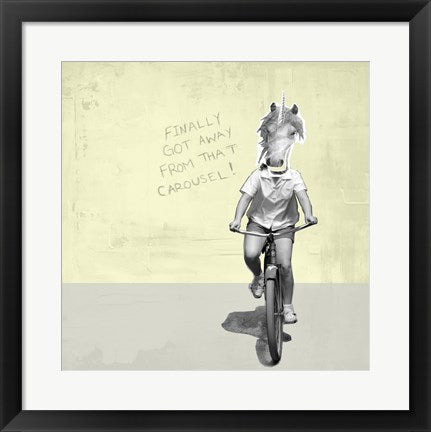 Framed Art Carousel Unicorn Framed Art for your Home Wall Decor 18x24 Artwork