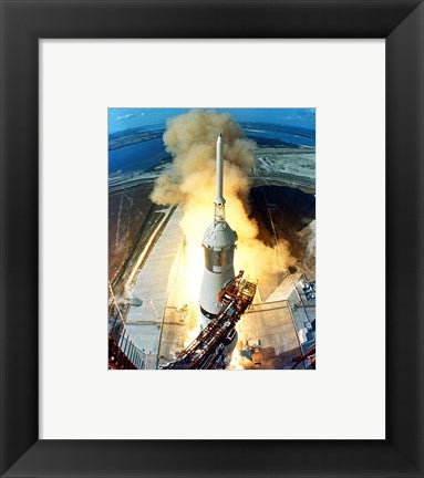 Framed Art Apollo 11 Launch Framed Art for your Home Wall Decor 18x24 Artwork