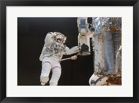 Framed Art Asronaut Repairing Iss Framed Art for your Home Wall Decor 18x24 Artwork