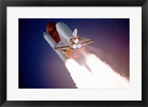 Framed Art Atlantis Taking Off on STS-27 Wall Decor 18x24 Artwork