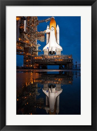 Framed Art Frame Art Atlantis STS-135 Rainwater Reflection on Pad Wall Decor 18x24 Artwork