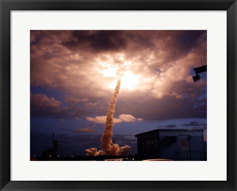 Framed Art Columbia Launch March 1, 2002 Wall Decor 18x24 Artwork