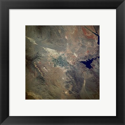Framed Art Las Vegas from space as taken by shuttle atlantis Wall Decor 18x24 Artwork