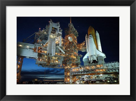 Framed Art Main Launch Pad at Night Wall Decor 18x24 Artwork