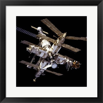 Framed Art Mir Space Station From Below Wall Decor 18x24 Artwork