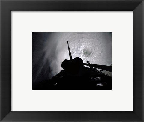 Framed Art Orbiter Columbia Passes Over the Eye of Typhoon Owen Wall Decor 18x24 Artwork