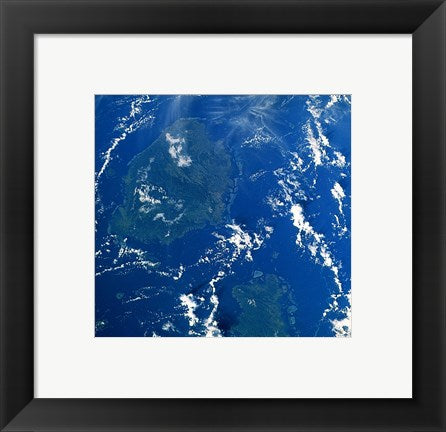Framed Art Reef Base as seen from space taken by Atlantis Wall Decor 18x24 Artwork