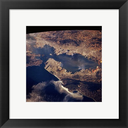 Framed Art San Francisco taken from space by shuttle columbia Wall Decor 18x24 Artwork
