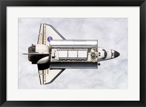 Framed Art Shuttle Delivers ISS Module Wall Decor 18x24 Artwork