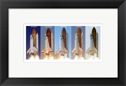 Framed Art Shuttle Profiles Wall Decor 18x24 Artwork