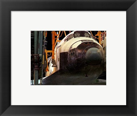 Framed Art Space Shuttle Atlantis under construction Wall Decor 18x24 Artwork