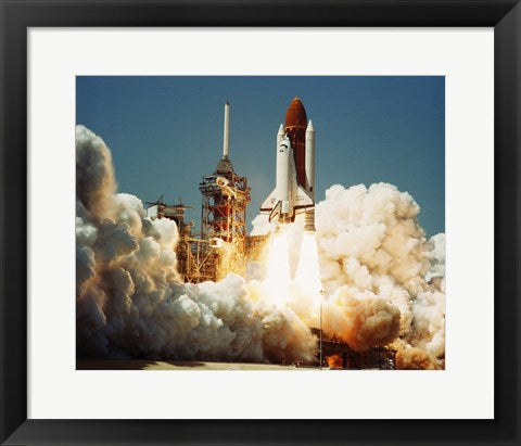 Framed Art Space Shuttle Challenger Wall Decor 18x24 Artwork