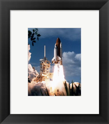 Framed Art STS-80 Launch Wall Decor 18x24 Artwork