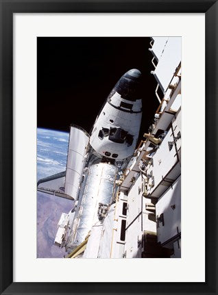 Framed Art STS104 Atlantis Docked ISS Wall Decor 18x24 Artwork