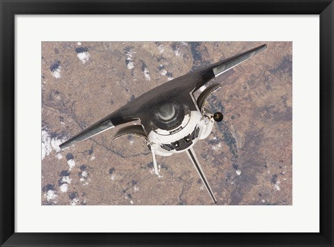 Framed Art Top down view of atlantis docking from ISS Wall Decor 18x24 Artwork