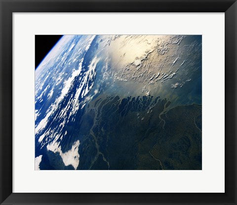 Framed Art View of earth from atlantis Wall Decor 18x24 Artwork