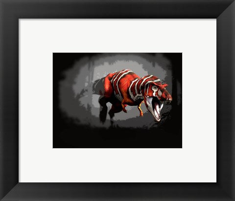 Framed Art T-rex Red Series Wall Decor 18x24 Artwork
