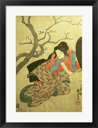 Framed Art Femme Samurai Framed Art for your Home Wall Decor 18x24 Artwork