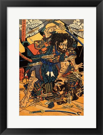 Framed Art Hasebe Nobutsura during the Taira Attack Wall Decor 18x24 Artwork