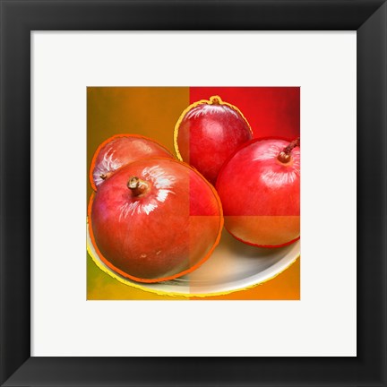 Framed Art Mangos in Warm Squares Wall Decor 18x24 Artwork