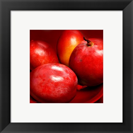 Framed Art Red Mangoes Wall Decor 18x24 Artwork