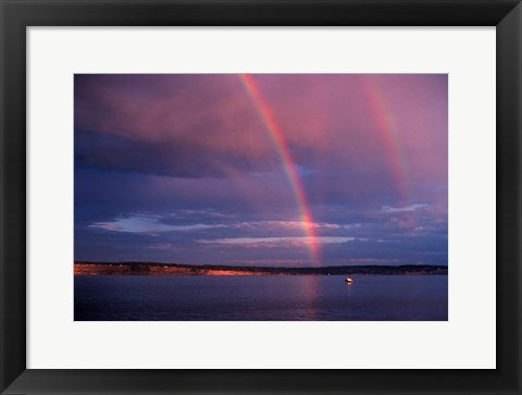 Framed Art Double Rainbow Framed Art for your Home Wall Decor 18x24 Artwork