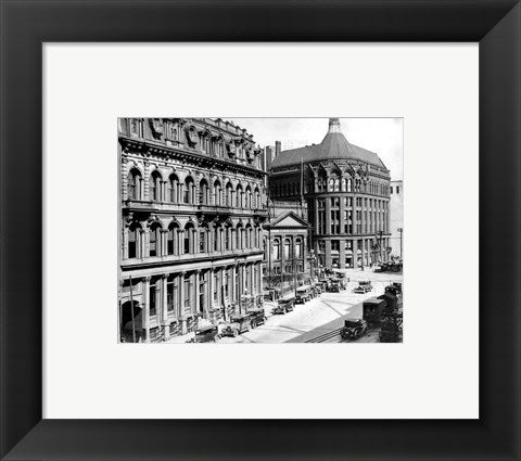 Framed Art North side of Front Street 1930 Wall Decor 18x24 Artwork