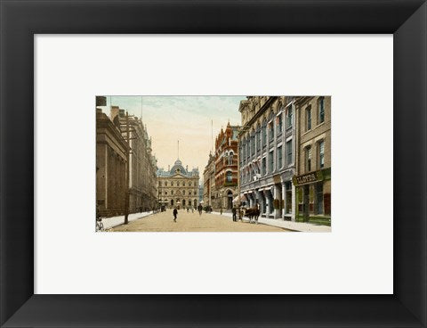 Framed Art Postcard of Toronto street and post office, Toronto, Canada Wall Decor 18x24 Artwork