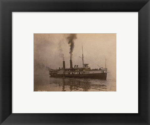 Framed Art Steamer Cibola - launched in 1887 Wall Decor 18x24 Artwork