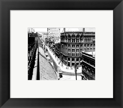 Framed Art Yonge Street, looking North from Customs House Wall Decor 18x24 Artwork