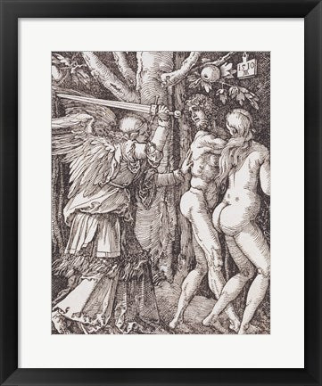 Framed Art Frame Art Adam and Eve Exit Eden by Albrecht Durer Wall Decor 18x24 Artwork