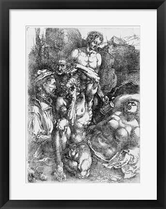Framed Art The Suffering Man by Albrecht Durer Wall Decor 18x24 Artwork