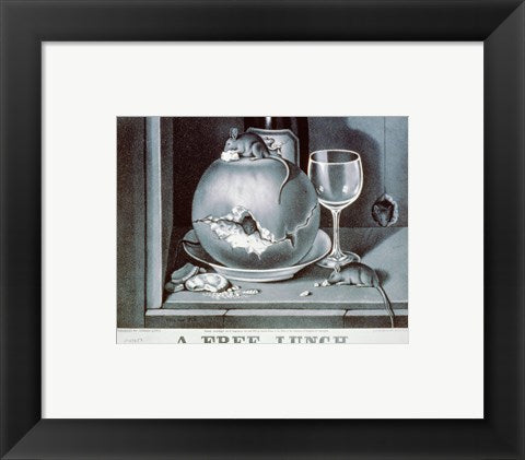 Framed Art A Free Lunch Framed Art for your Home Wall Decor 18x24 Artwork