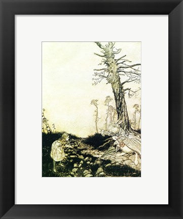 Framed Art Frame Art Alice in Wonderland, Why Mary Ann, what are you doing out here by Arthur Rackham Wall Decor 18x24 Artwork
