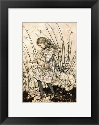 Framed Art Alice in Wonderland by Arthur Rackham Wall Decor 18x24 Artwork