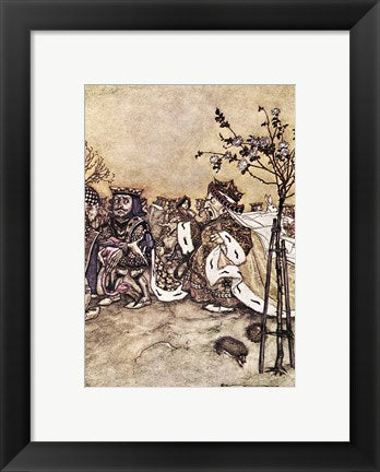 Framed Art Frame Art Alice in Wonderland, Off with her head! by Arthur Rackham Wall Decor 18x24 Artwork