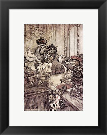 Framed Art Frame Art Alice in Wonderland, Who stole the Tarts by Arthur Rackham Wall Decor 18x24 Artwork