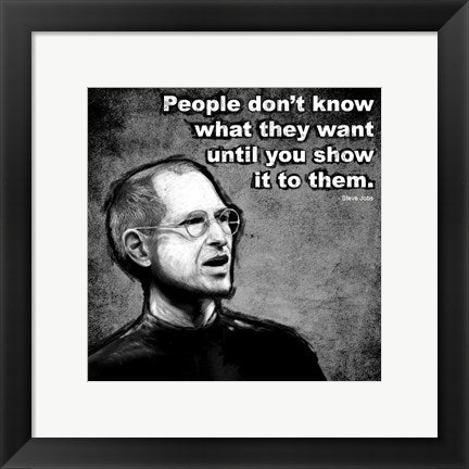 Framed Art Steve Jobs Quote III Wall Decor 18x24 Artwork