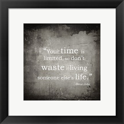 Framed Art Time is Limited Wall Decor 18x24 Artwork