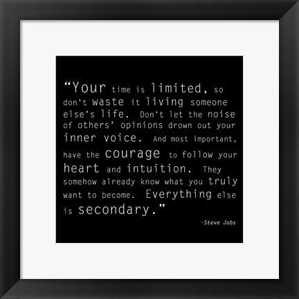 Framed Art Time Quote Wall Decor 18x24 Artwork