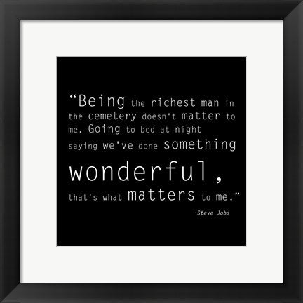 Framed Art Richest Man Quote Wall Decor 18x24 Artwork