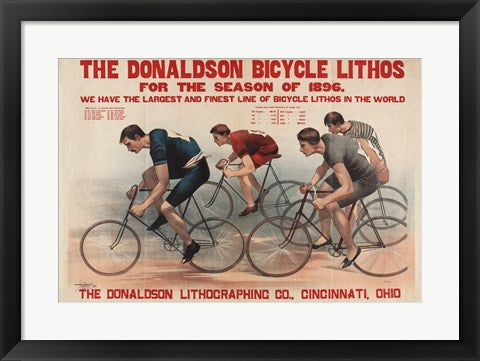 Framed Art The Donaldson Bicycle Wall Decor 18x24 Artwork