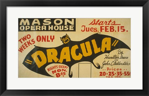 Framed Art Dracula Framed Art for your Home Wall Decor 18x24 Artwork