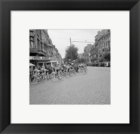 Framed Art Cyclists in action tour de france 1960 Wall Decor 18x24 Artwork