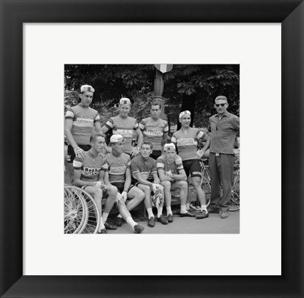 Framed Art Dutch Team, Tour de France 1960 Wall Decor 18x24 Artwork