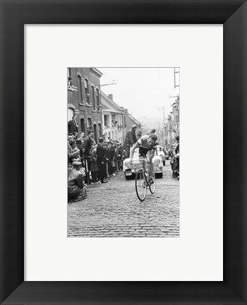 Framed Art Jaap Kersten in Geraardsbergen Tour de france 1961 Wall Decor 18x24 Artwork