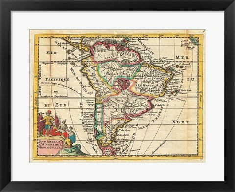 1747 La Feuille Map of South America