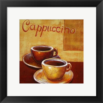 Framed Art Cappuccino Mugs Framed Art for your Home Wall Decor 18x24 Artwork